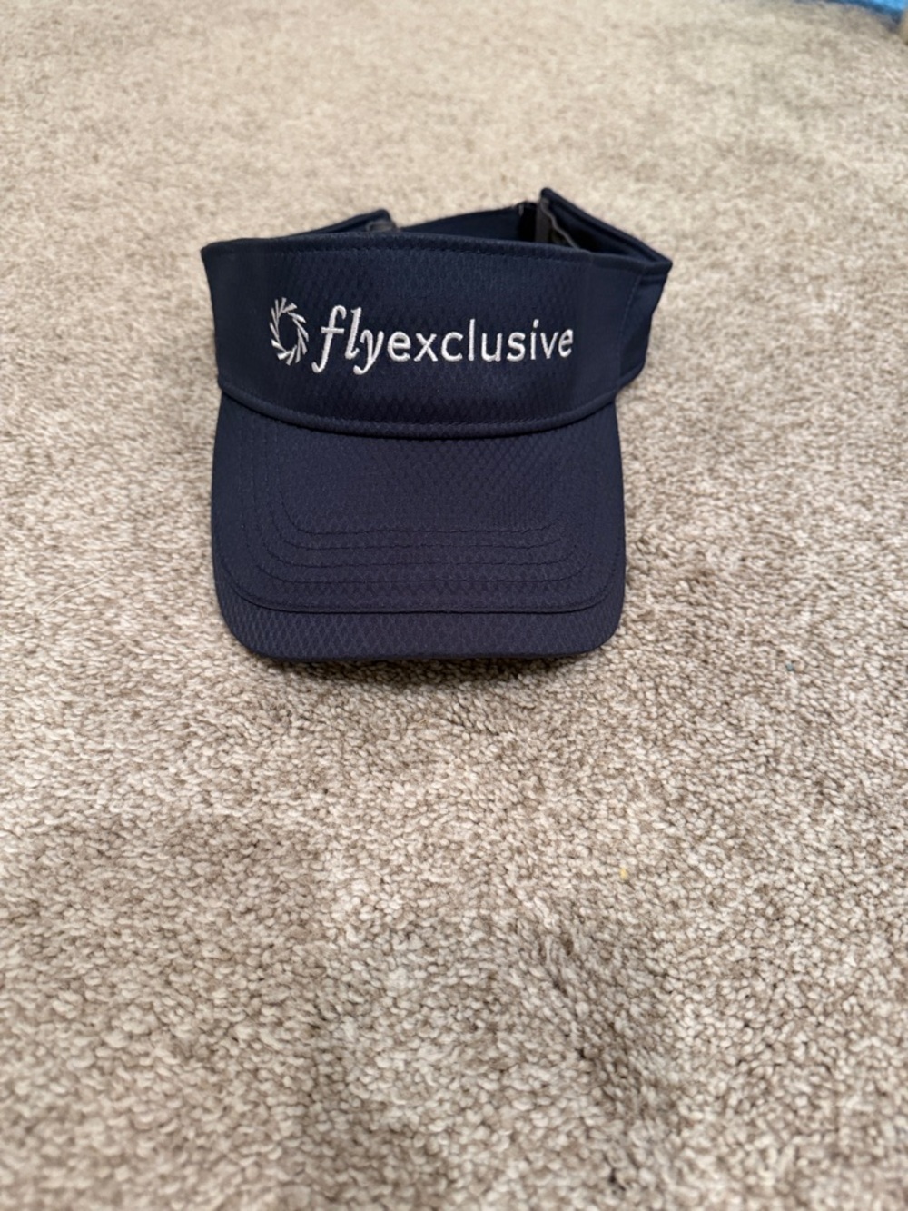 Flyexclusive Navy Visor with White Logo